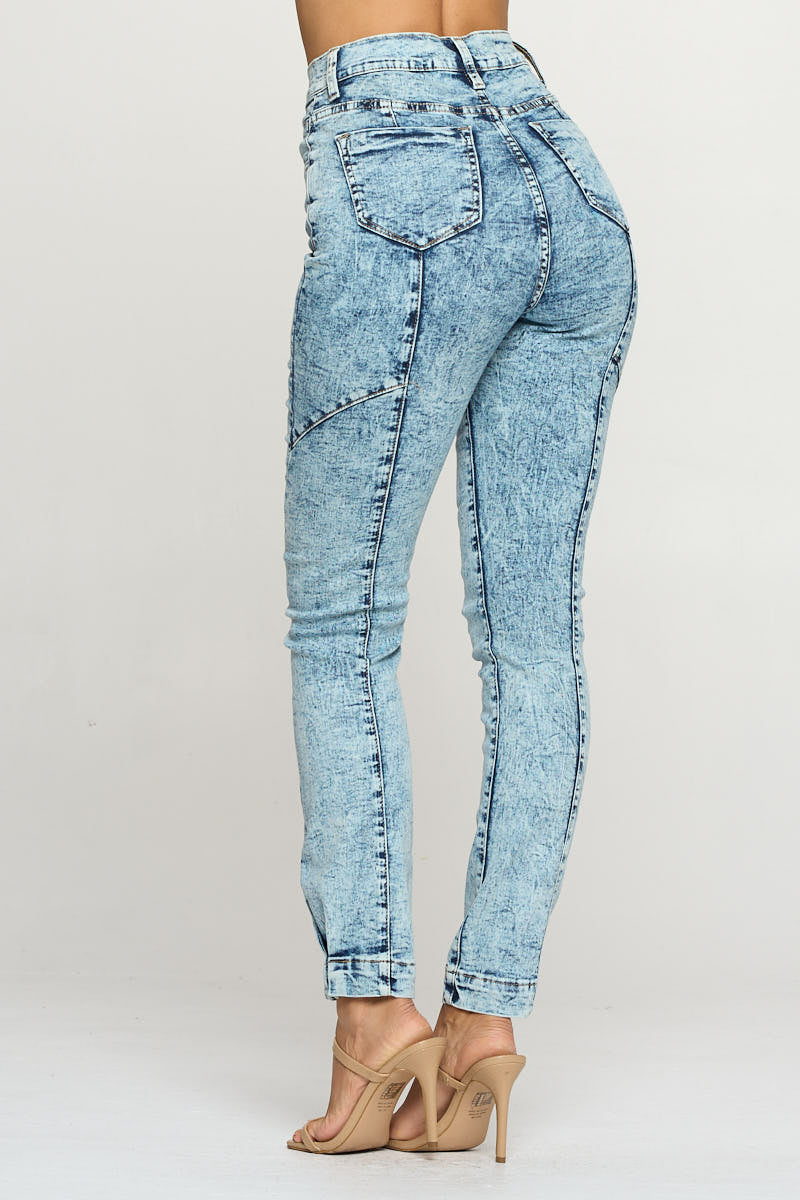 Dark Lined Bottom Up Jeans $12.65 Each