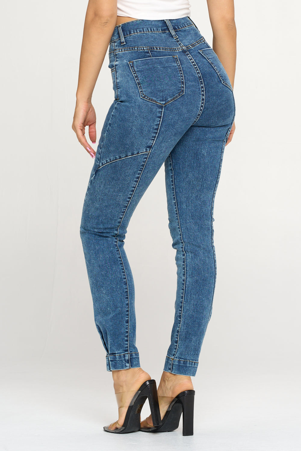 Dark Lined Bottom Up Jeans $12.65 Each