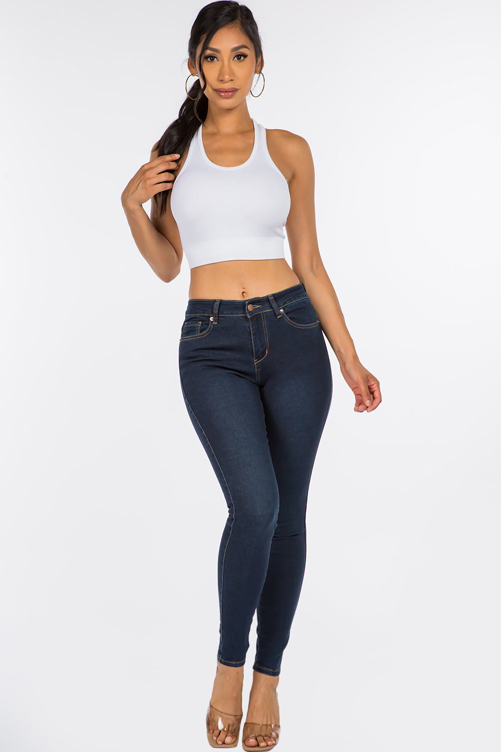 Classic Mid Rise Skinny Jean Extreme Stretch Light WR3702
