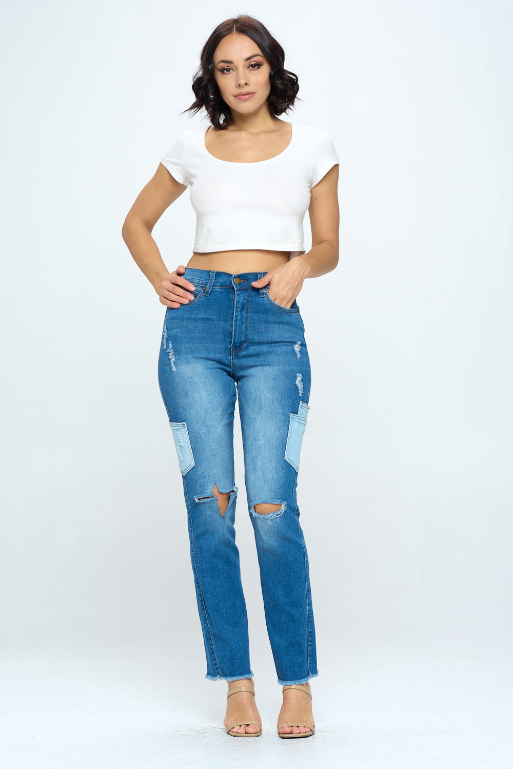 Lucky Girl High Waist Straight Fit Super Stretch Jeans Medium $13 Each