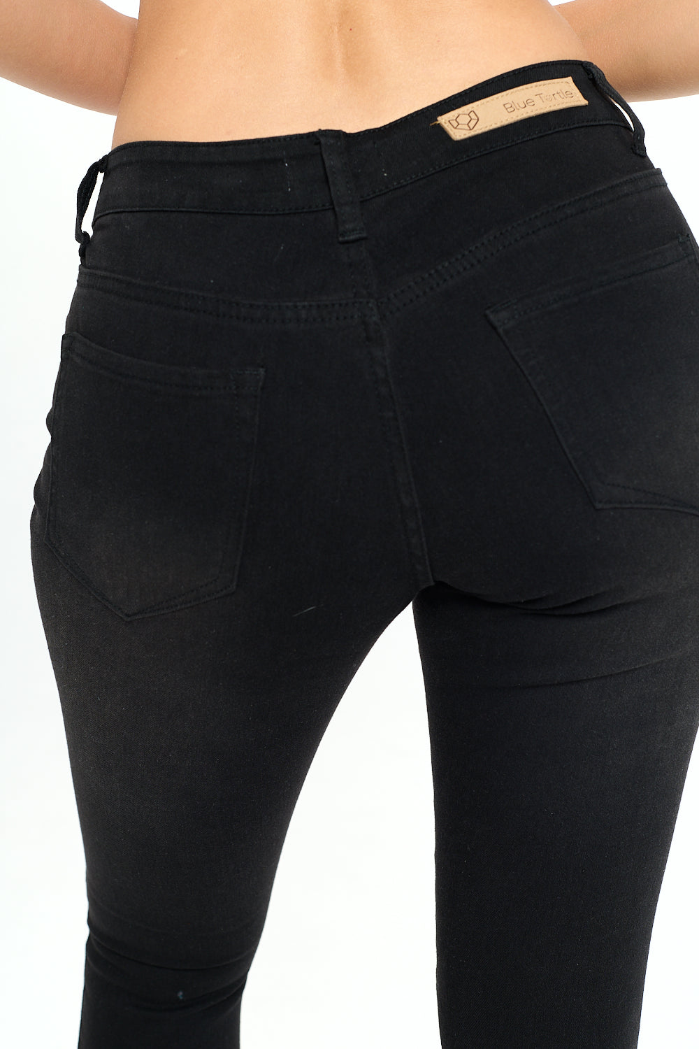 Classic Mid Rise Skinny Jean Extreme Stretch Black WR3702