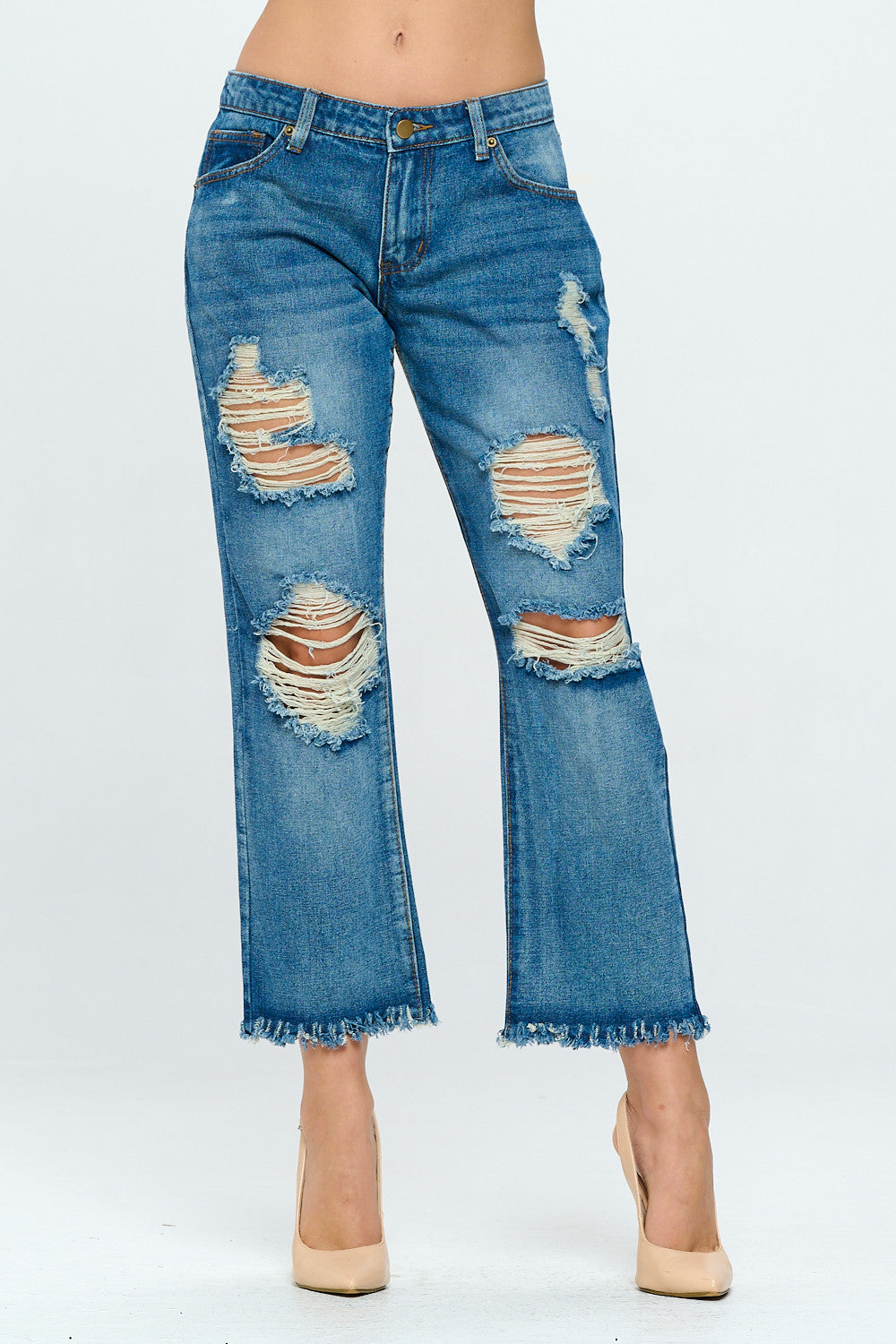 Cropped Vintage Low Rise Wide Leg Jean Medium DR2109