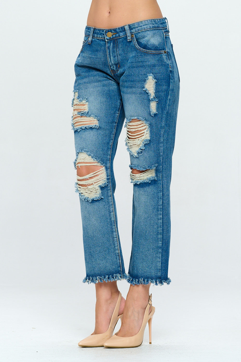 Cropped Vintage Low Rise Wide Leg Jean Medium DR2109