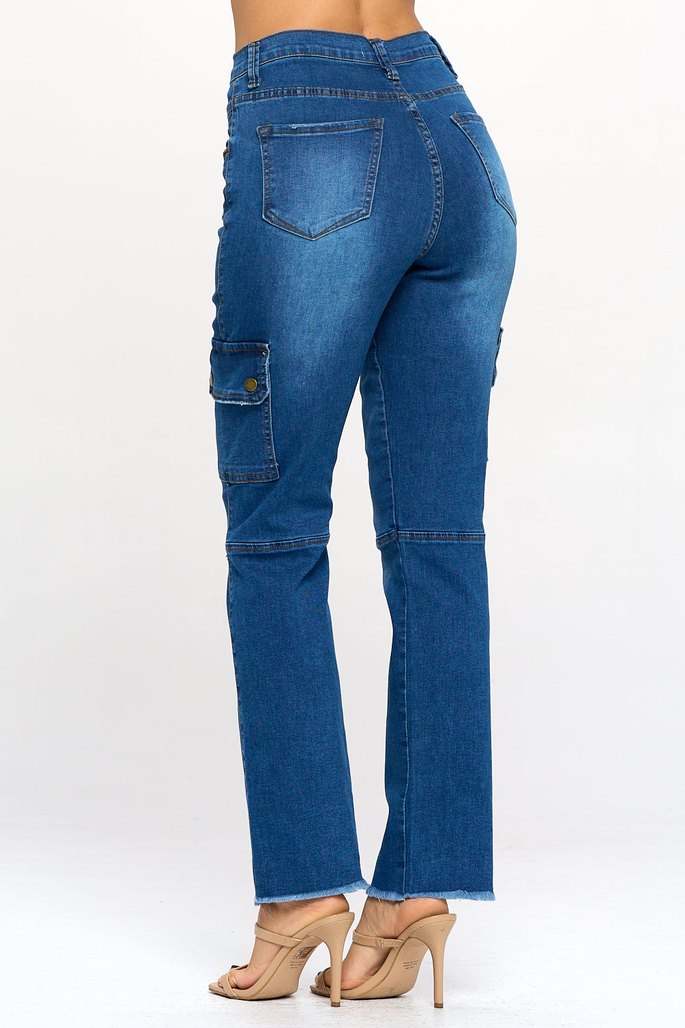 Horizons Extreme Stretch Straight Leg Cargo Jeans Dark