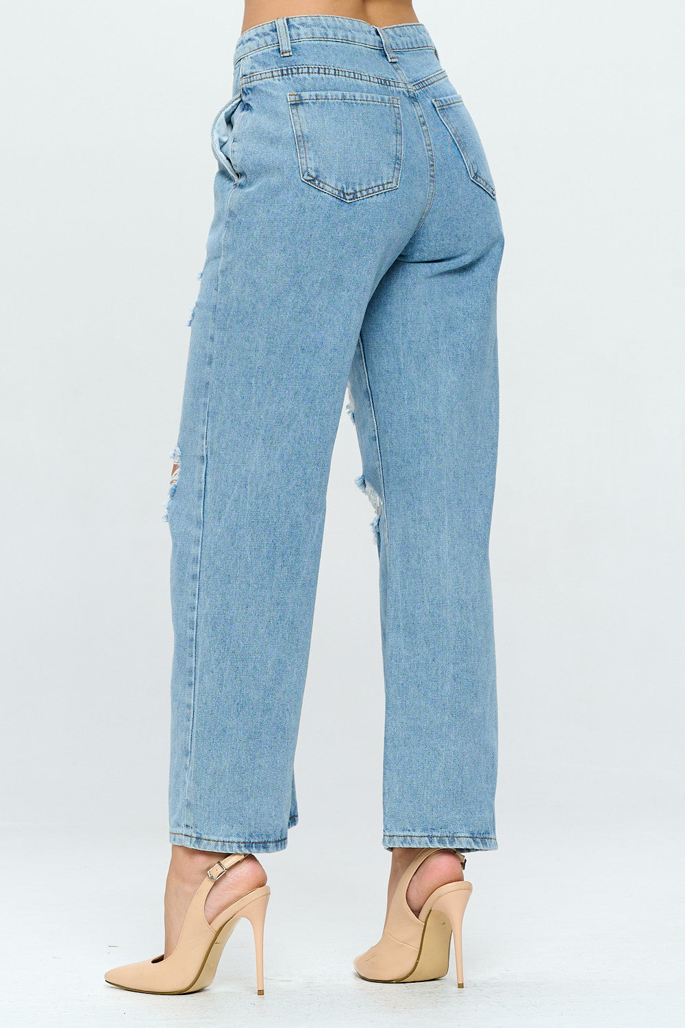 Vintage Mid Rise Wide Leg Loose Fit Jean Light DH2106