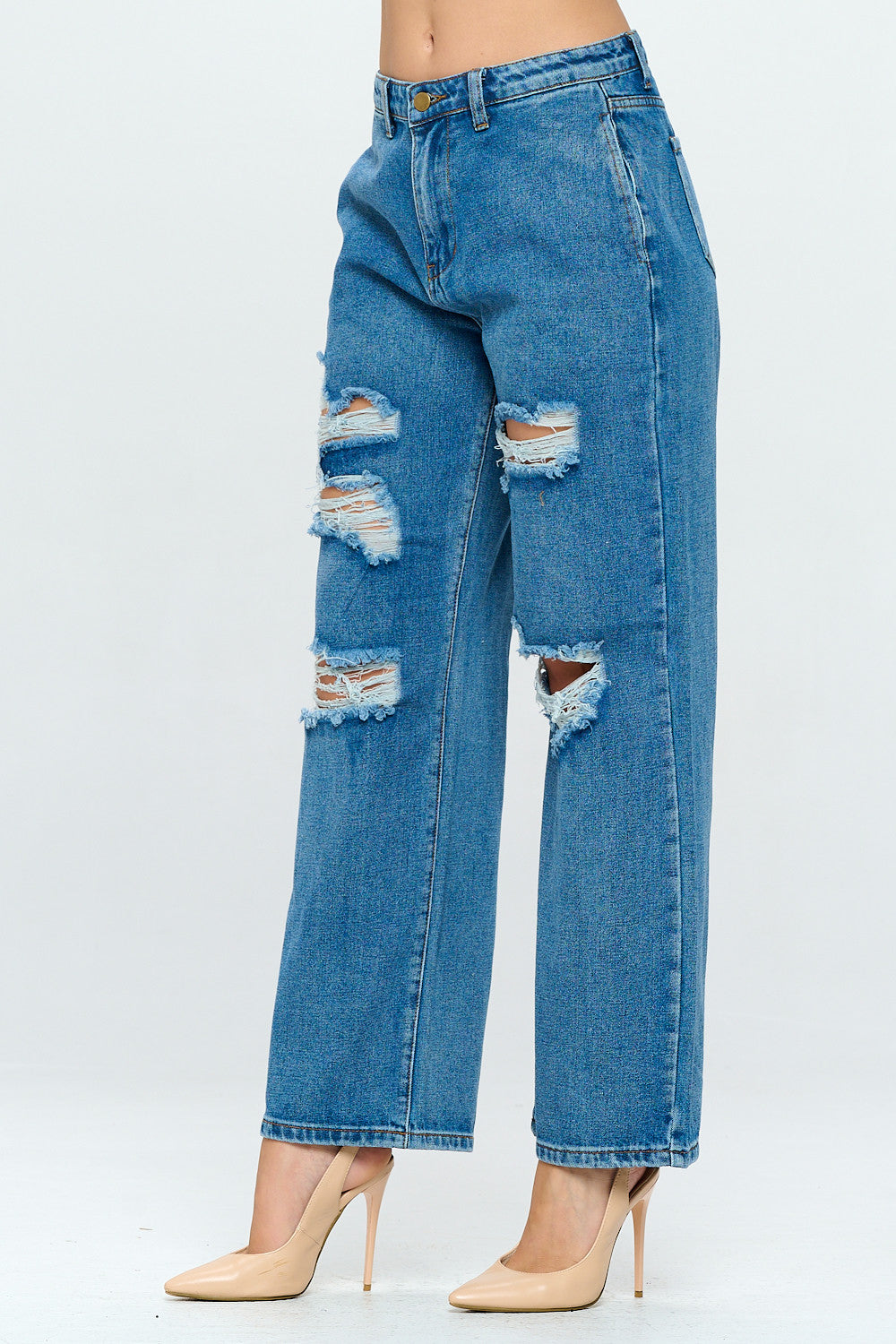 Vintage Mid Rise Wide Leg Loose Fit Jean Light DH2106