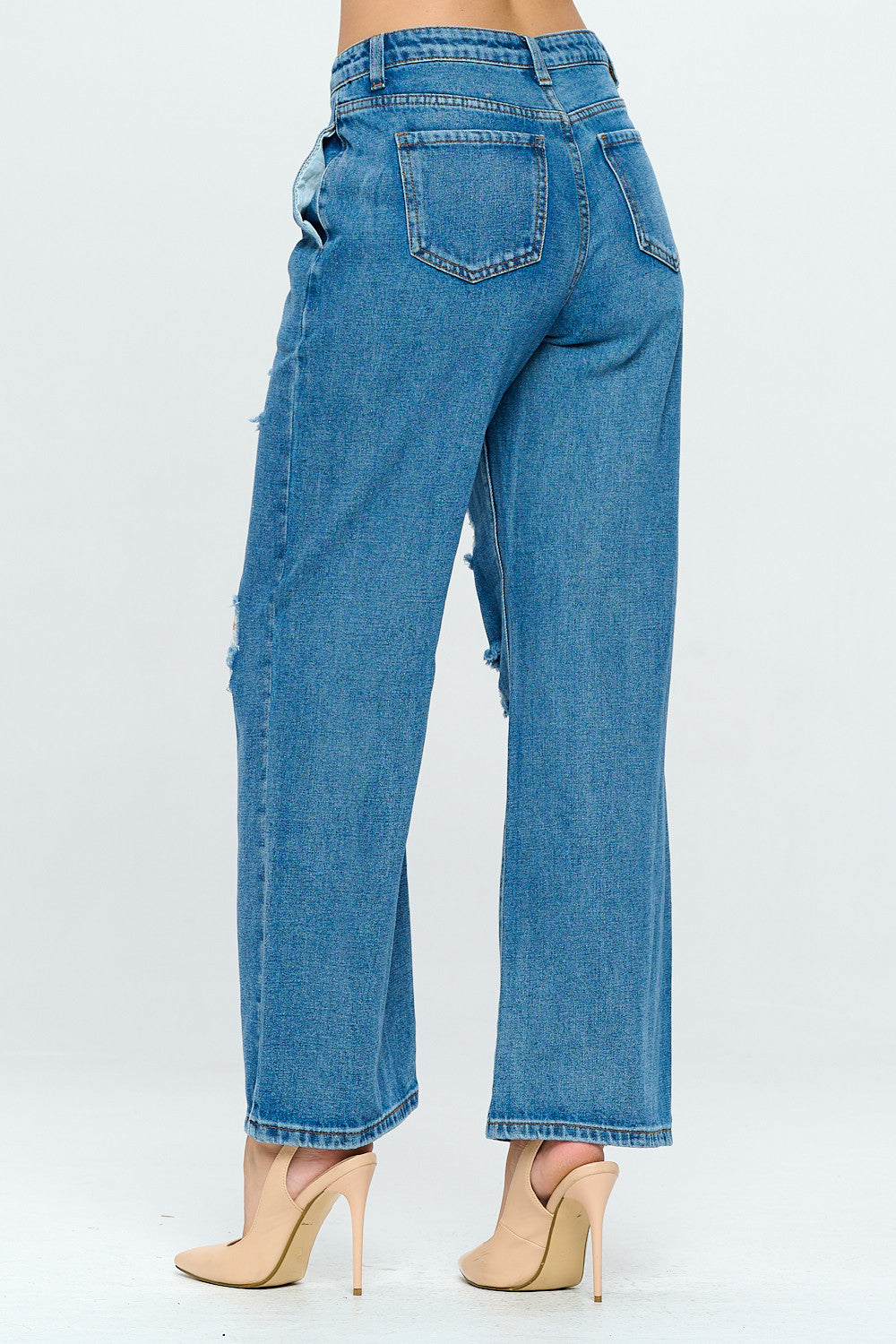 Vintage Mid Rise Wide Leg Loose Fit Jean Light DH2106