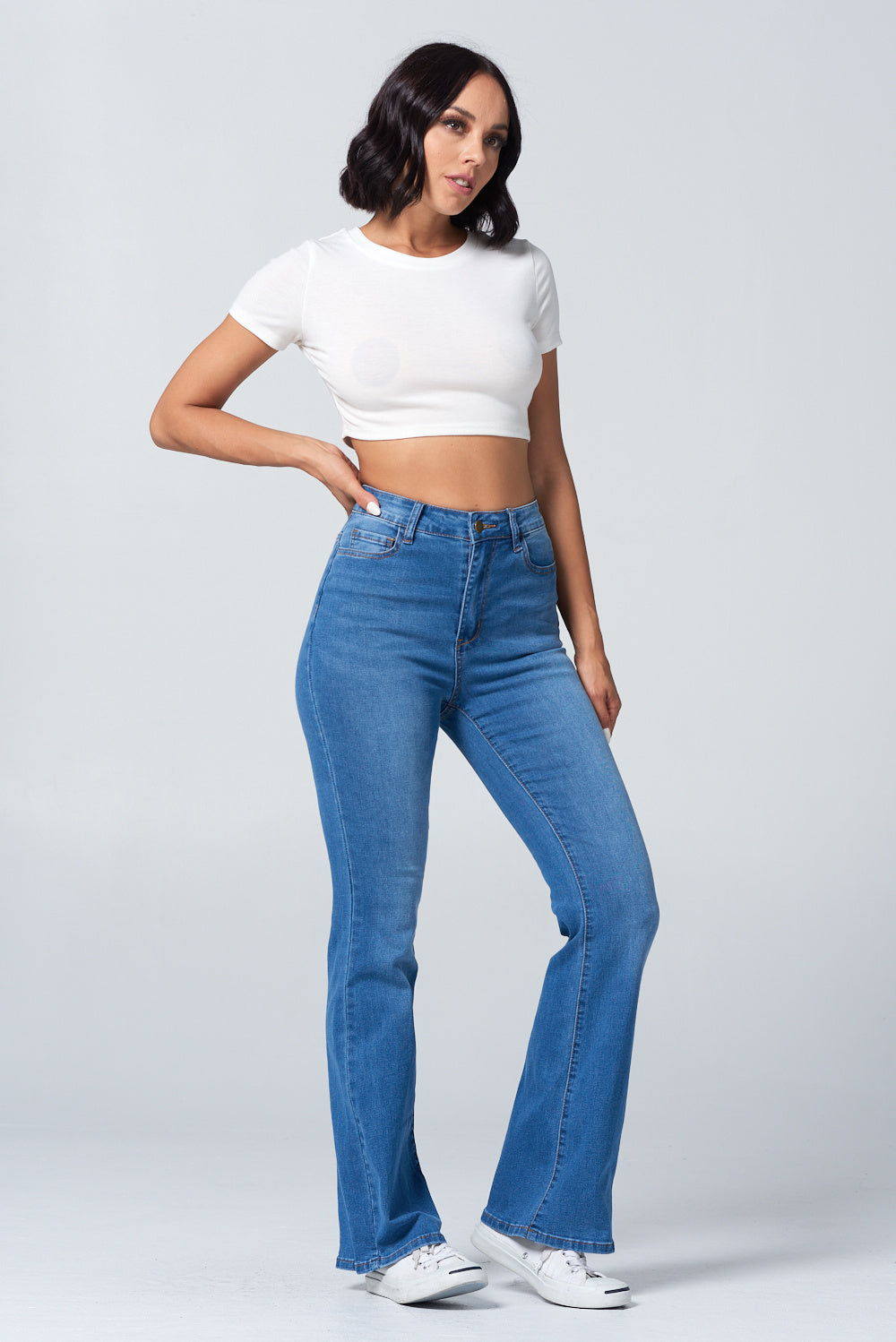 High Waist Bootcut Flare Extreme Stretch Light NH2211