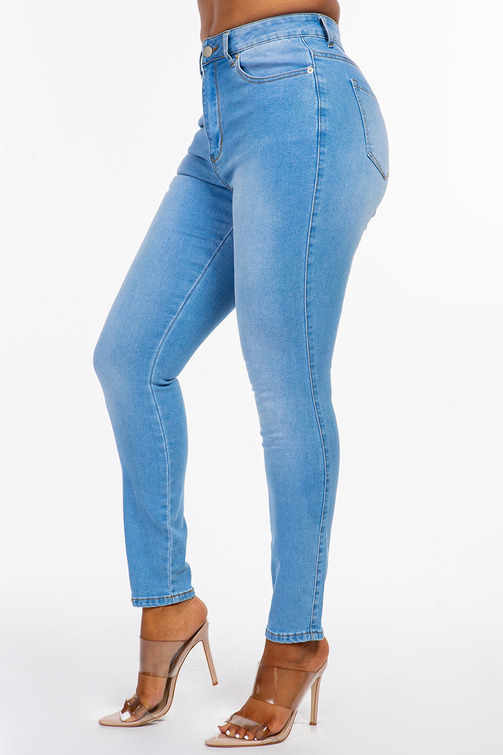 NEW Classic High Waist Skinny Jean Light Blue PH3501