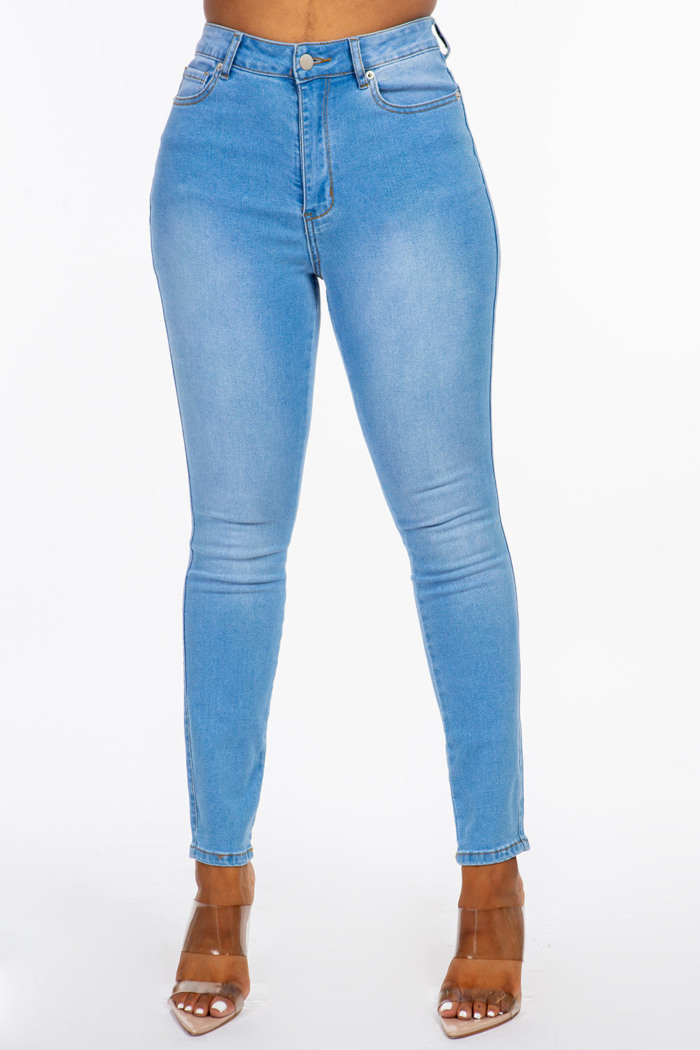 NEW Classic High Waist Skinny Jean Light Blue PH3501