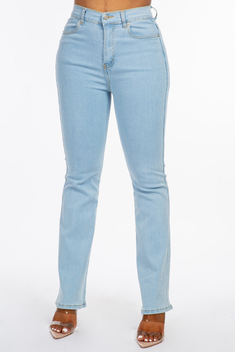 Extreme Stretch High Waist Bootcut Flare Jean Med YH2202