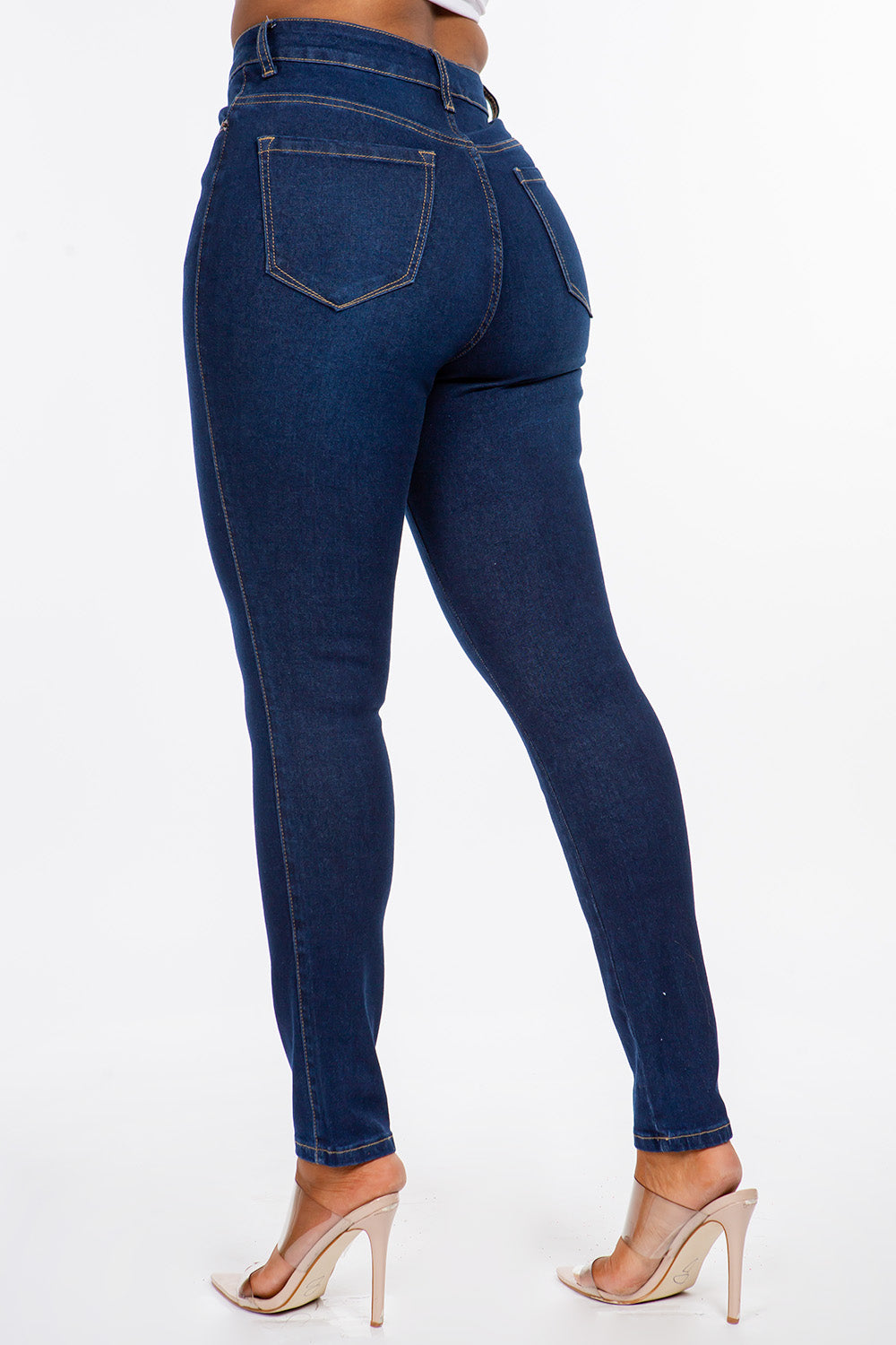 Wholesale NEW Classic High Skinny Jean Blue Jeans – BLUE