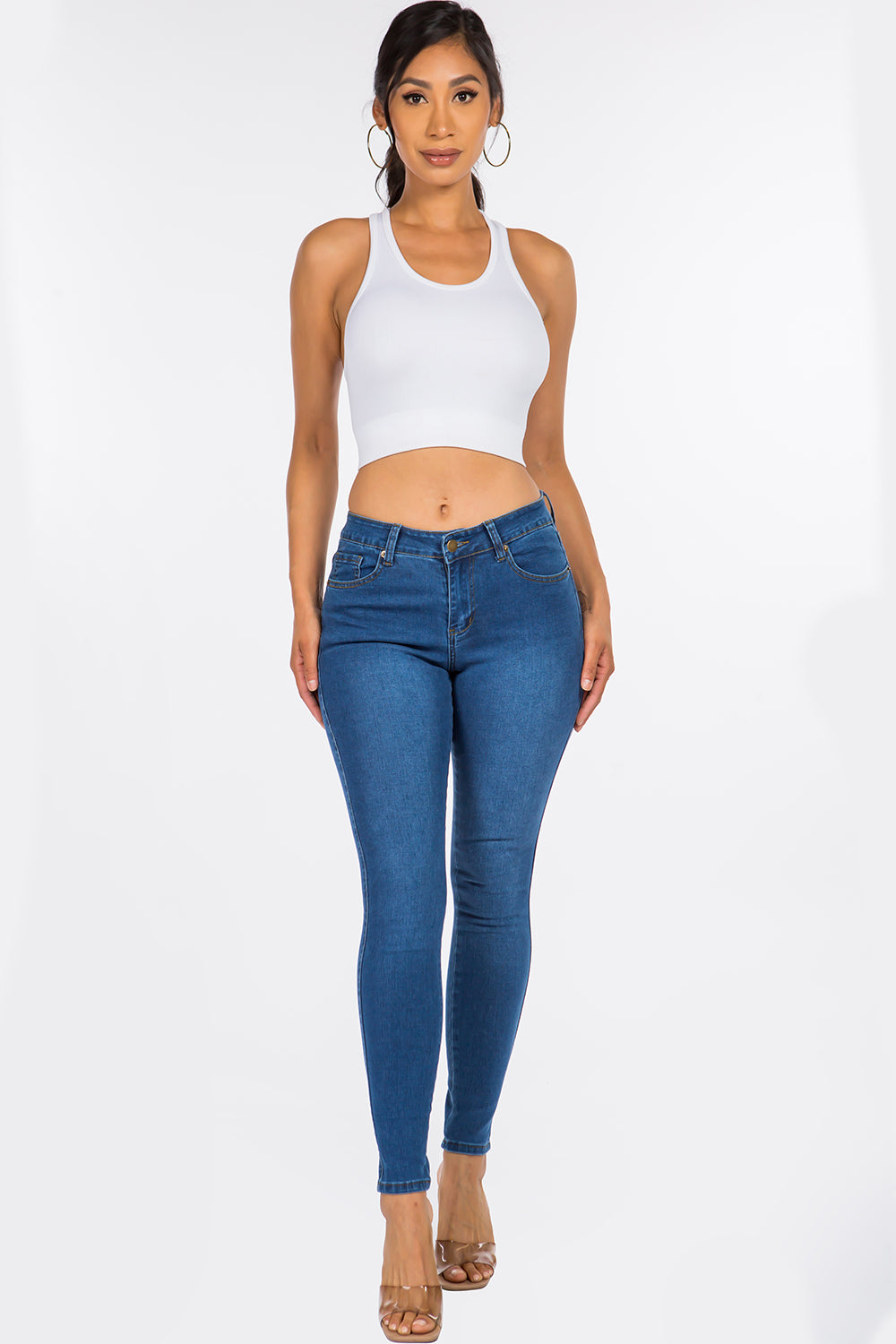 Wholesale Classic Blue WR3702 BLUE Jeans Turtle Mid Jeans @ Skinny Rise – TURTLE