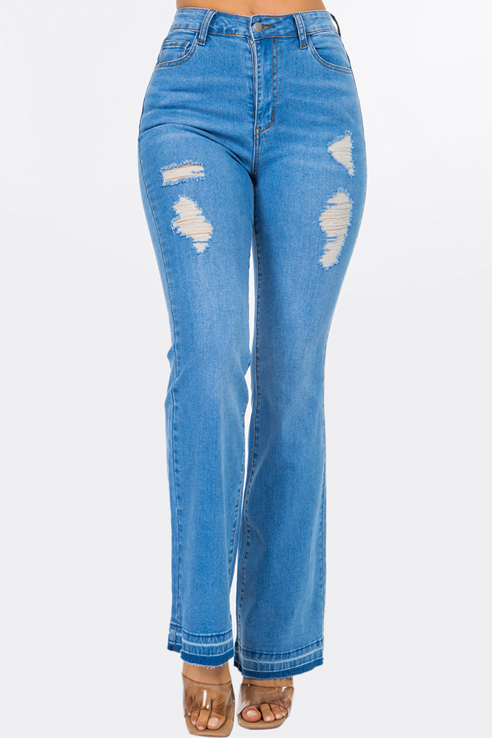 High Rise Bootcut Flare Jeans Extreme Stretch NH2210