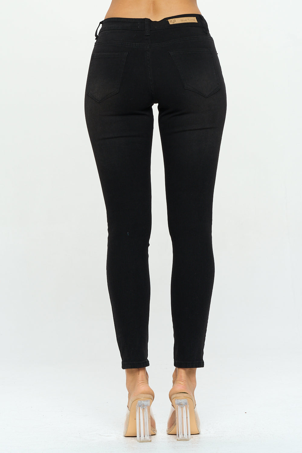 Classic Mid Rise Skinny Jean Extreme Stretch Black WR3702