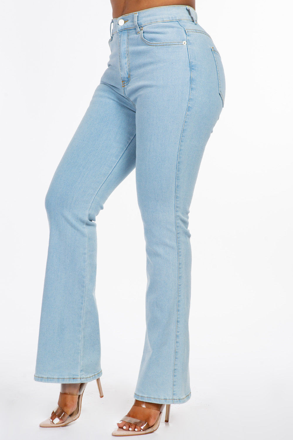 Extreme Stretch High Waist Bootcut Flare Jean Light YH2202